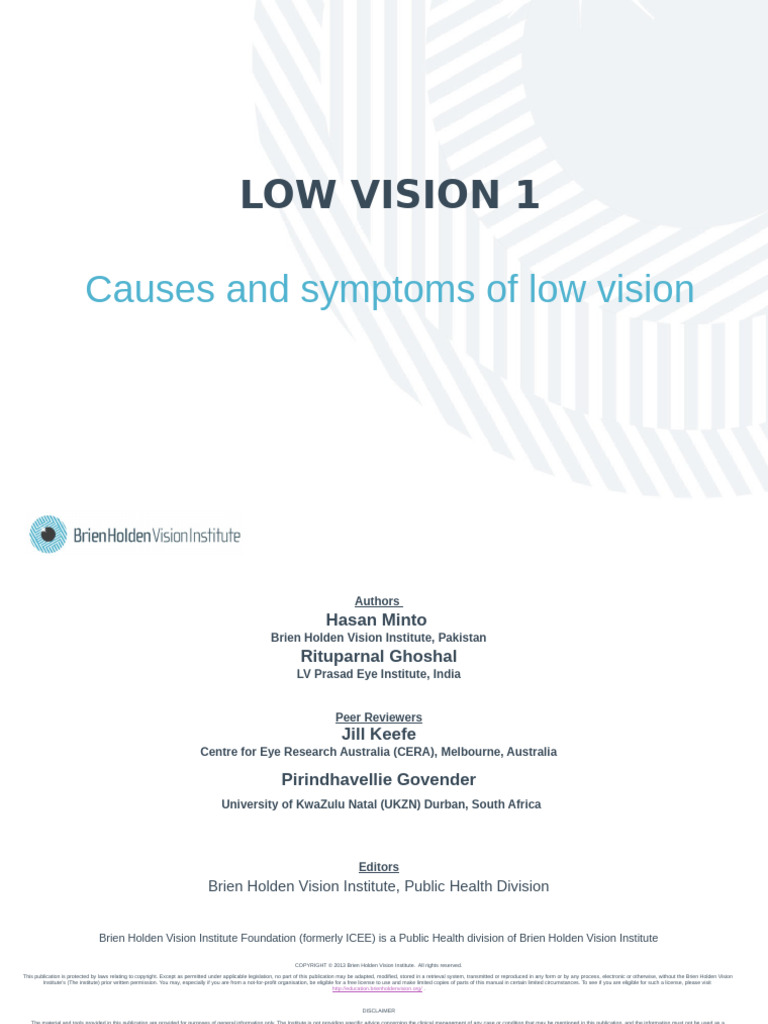 02 Causes and Symptoms of Low Vision | PDF | Visual Impairment ...