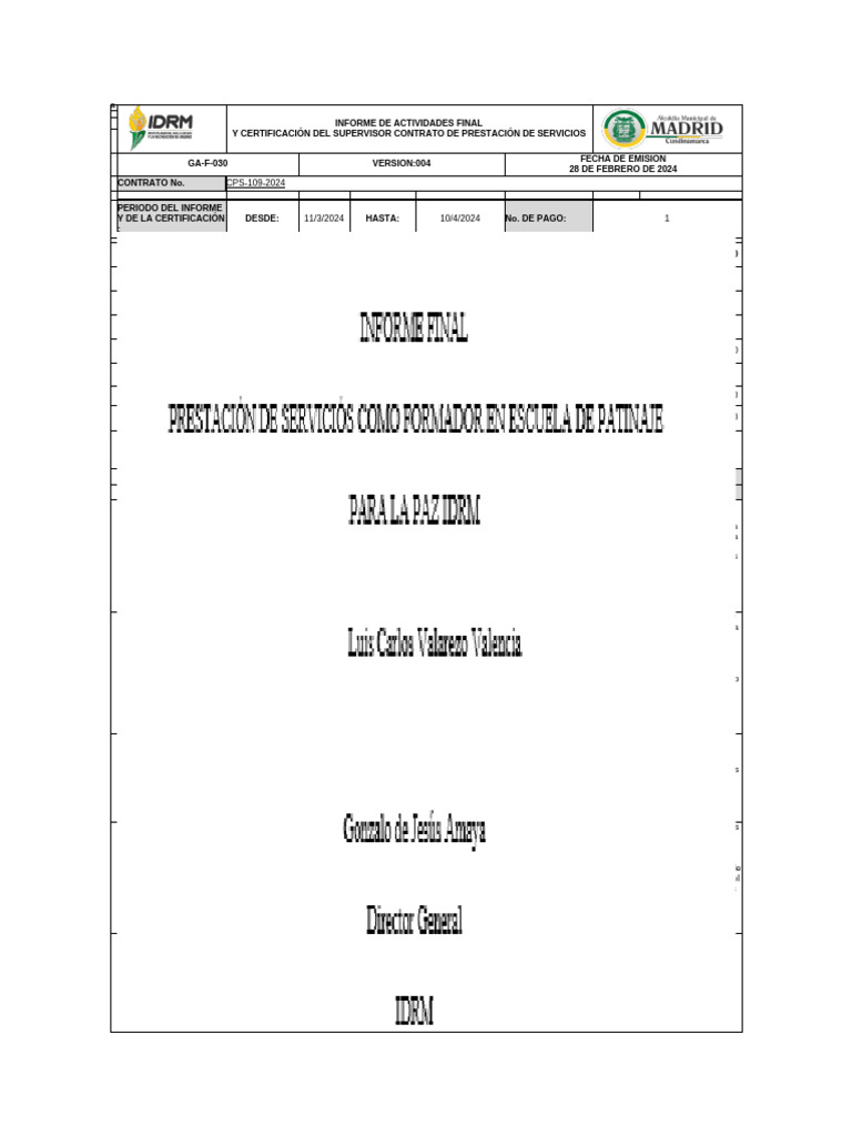 Informe Final | PDF | Deportes | Plan de estudios