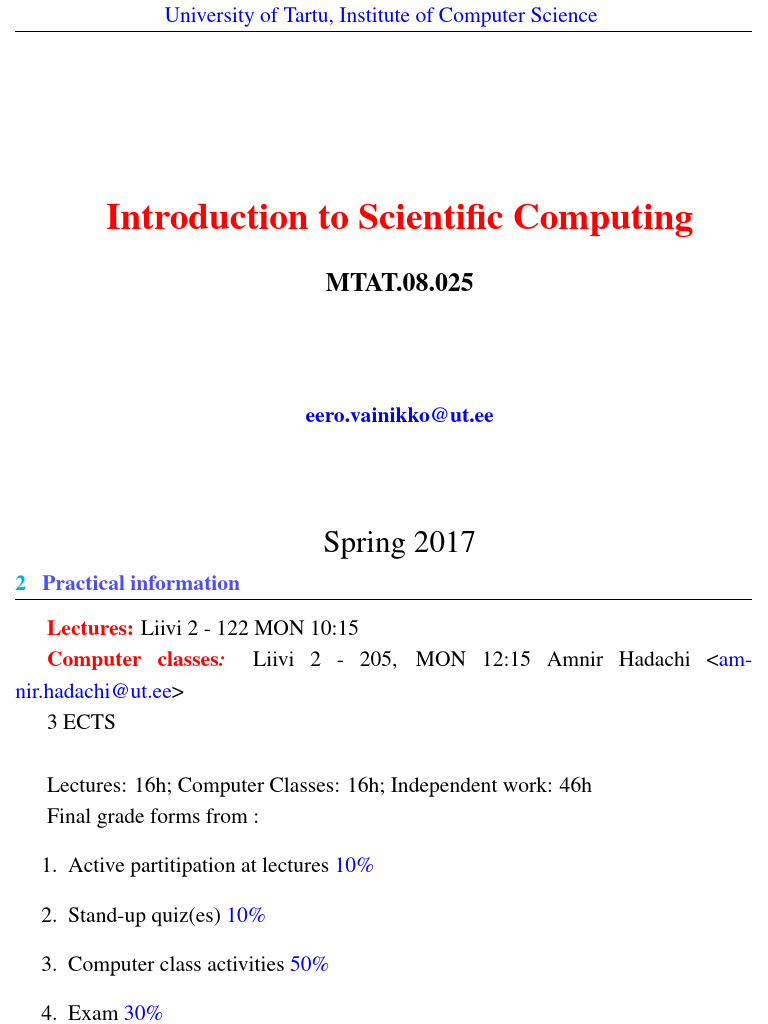 Introduction to Scientific Computing | PDF | Scripting Language ...