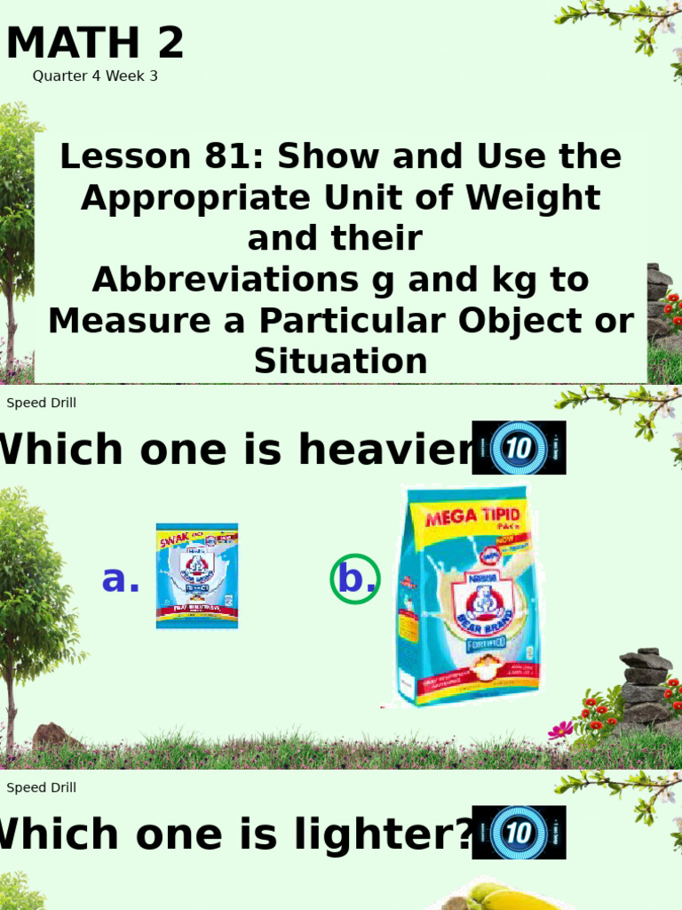 Measure Weight: Grams vs Kilograms | PDF | Kilogram | Weight