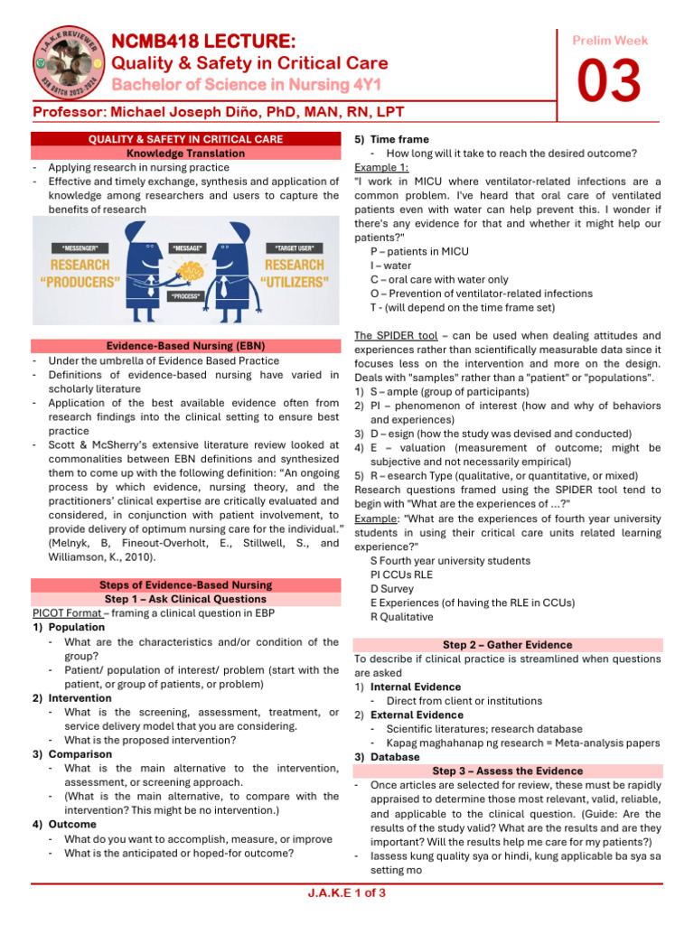 Quality & Safety in Critical Care Nursing | PDF | Health Care | Medicine