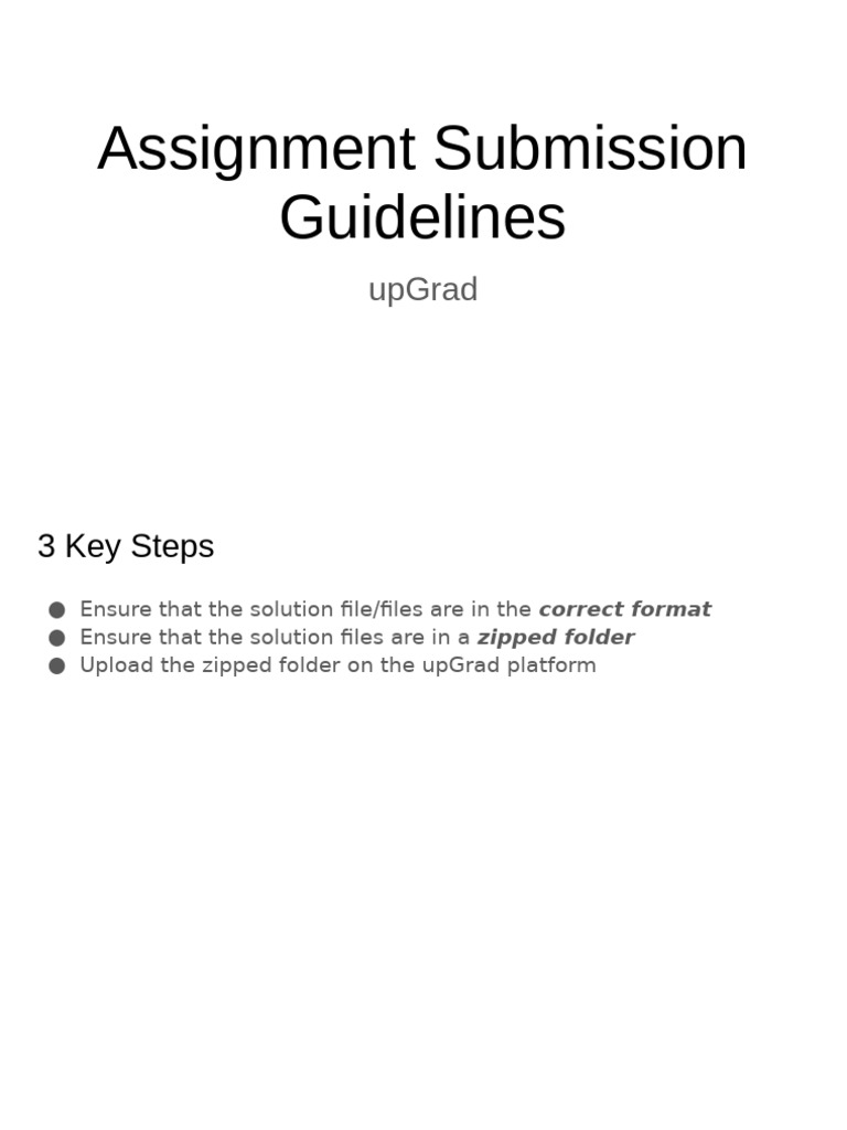 Assignment submission pdf