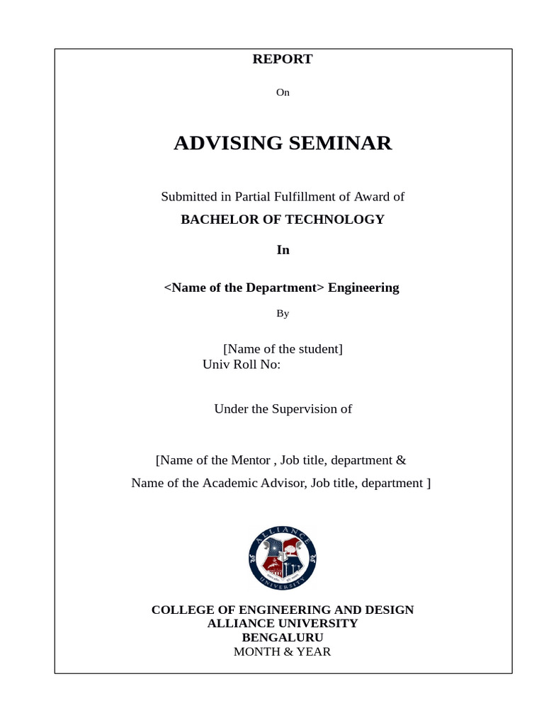 Advising Seminar Report for Engineering Degree | PDF | Apple Inc ...