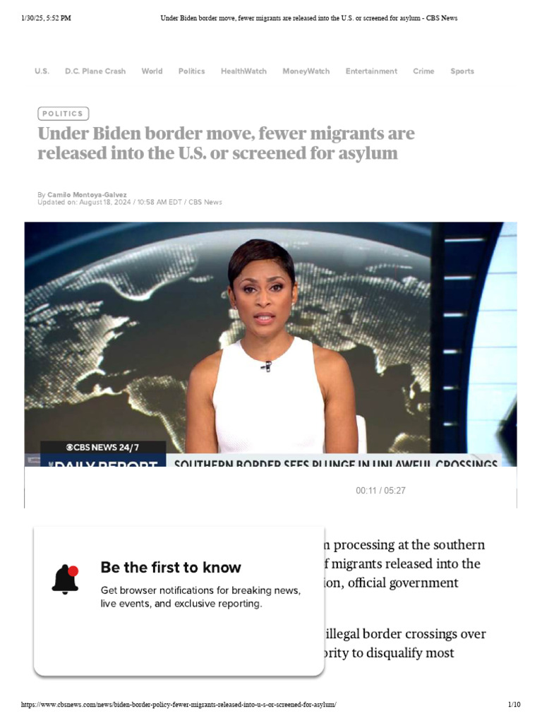 Under Biden Border Move, Fewer Migrants Are Released Into The U.S. or ...