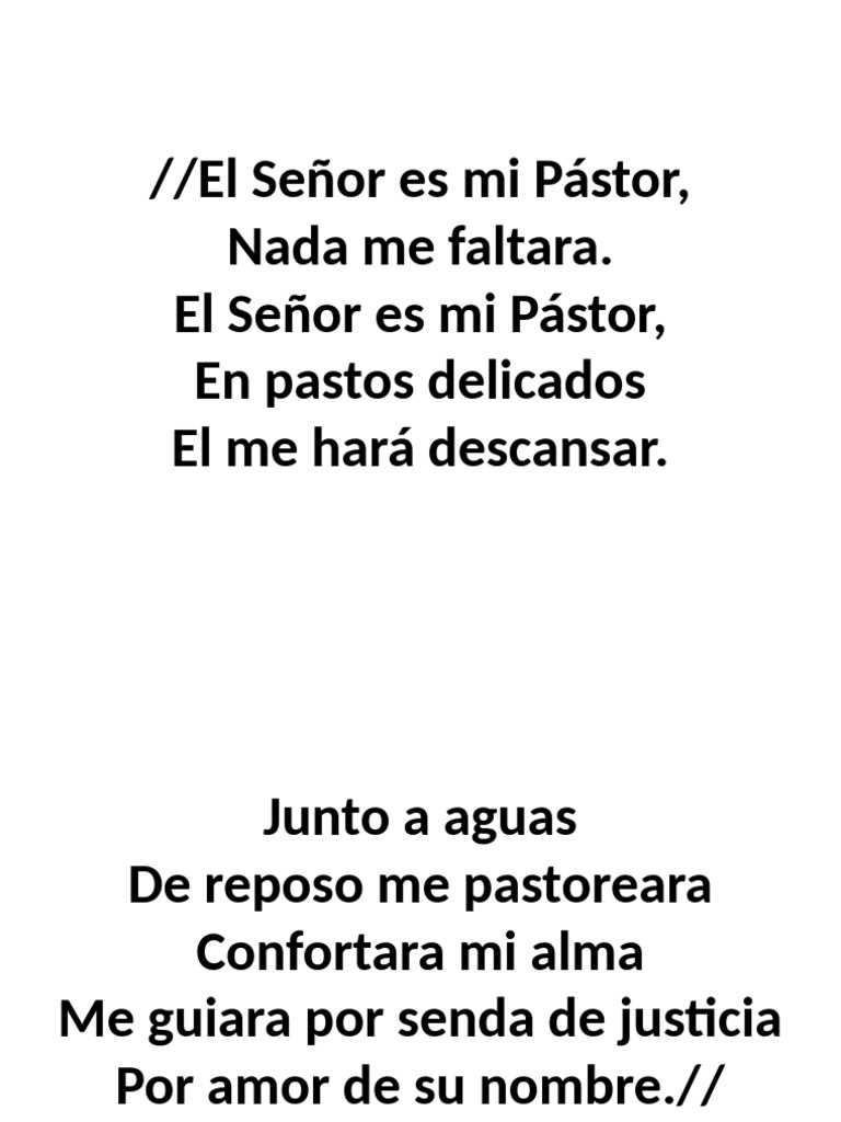 El Señor Es Mi Pastor Salmo 23 Pdf 