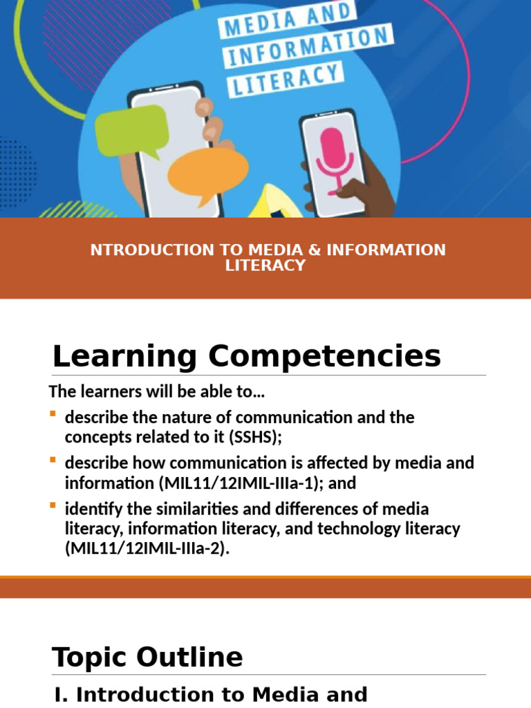Introduction To MIL Part 1 Communication Media Information and ...