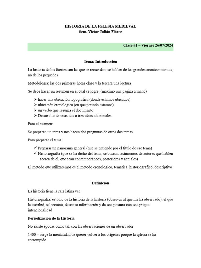 Clase Historia De La Iglesia Medieval | PDF | Carlomagno | Edades medias