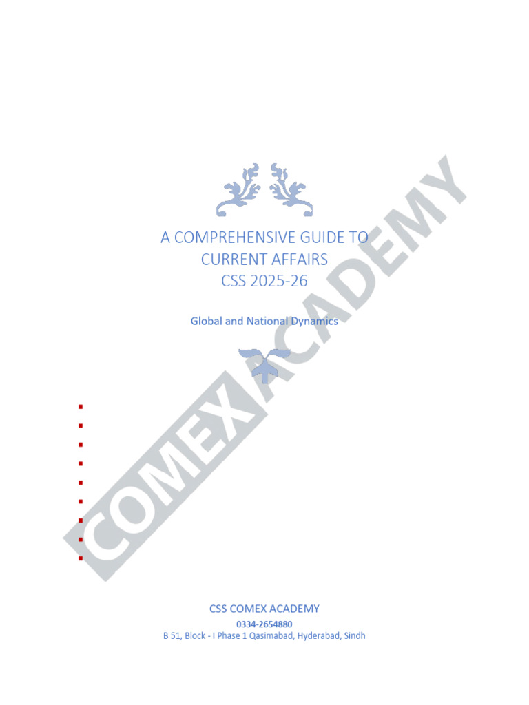 Current Affairs Guide for CSS 2025-26 | PDF | Pakistan | Nuclear ...