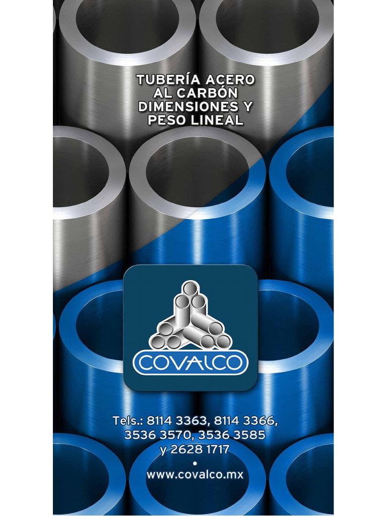 Tabla Tuberia Acero COVALCO | PDF