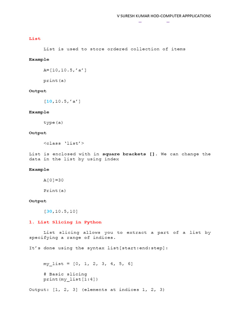 LISTS - UNIT 2 | PDF | Software Development | Programming Paradigms