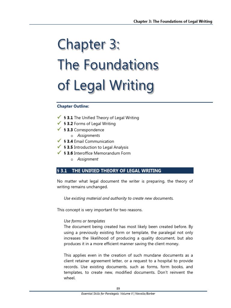 Foundations of Legal Writing for Paralegals | PDF | Lawsuit | Brief (Law)