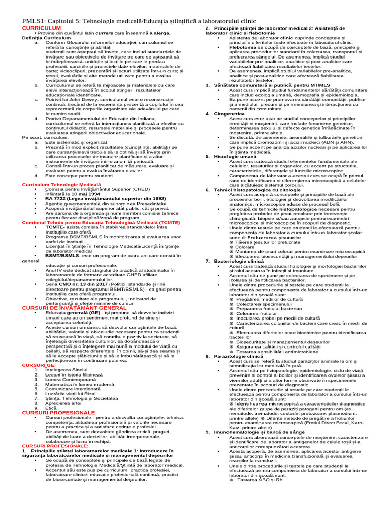 Notele Pmls (Lecția 5) | PDF