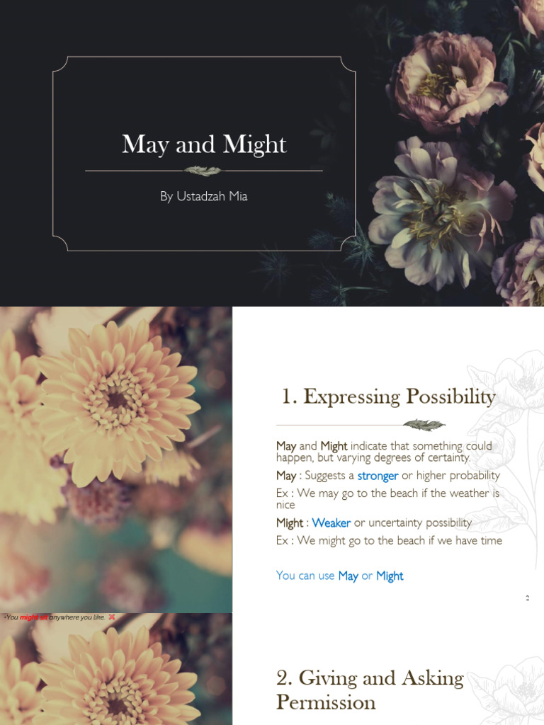 Understanding May, Might, and Question Tags | PDF | Verb | Question