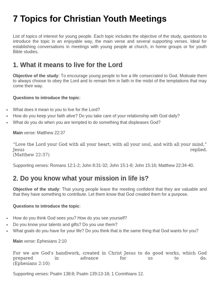 7-topics-for-meetings-of-christian-youth-pdf-jesus-gospel-of-mark