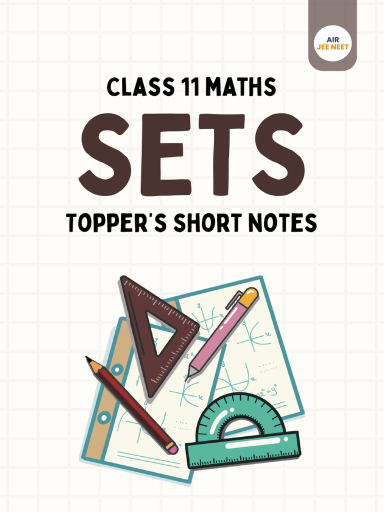 Sets Short Notes AirJeeNeet | PDF