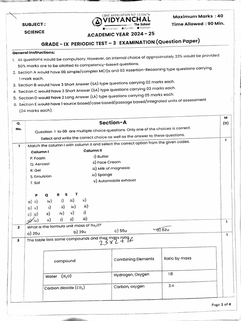 Science Test | PDF
