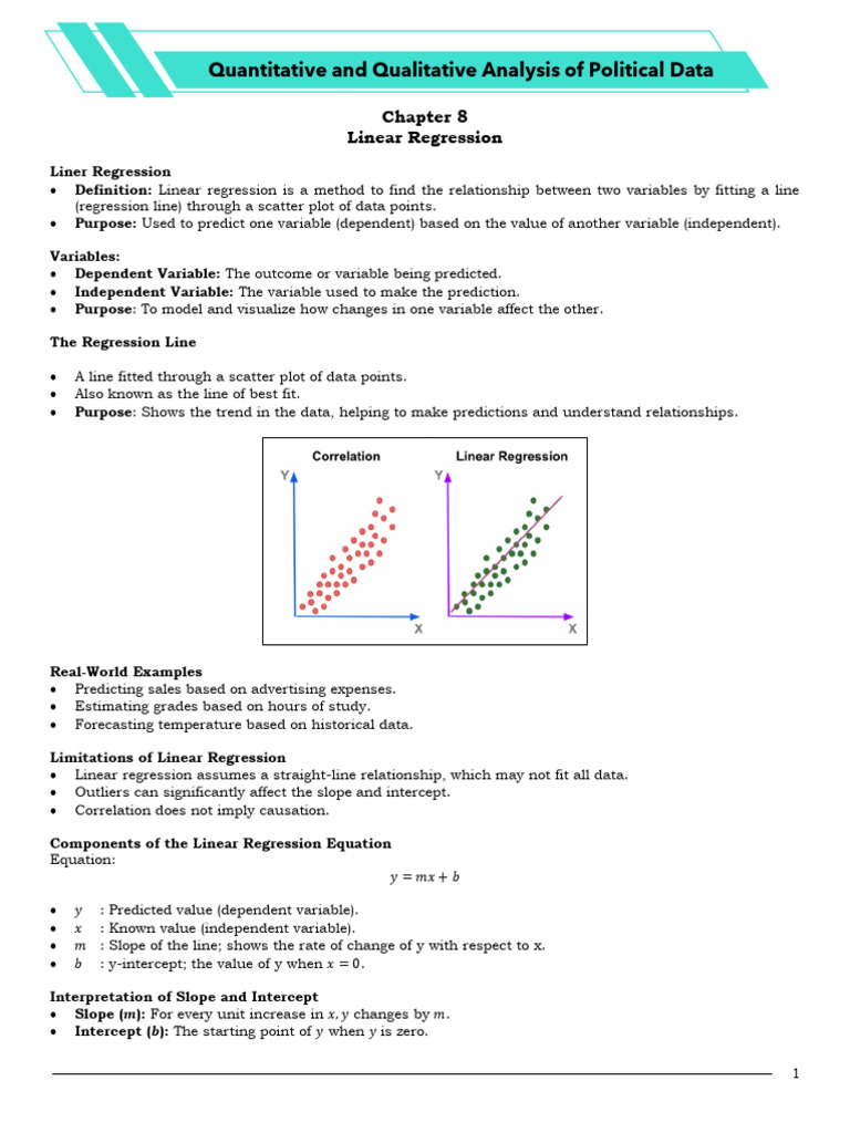 Linear Regression (1) | PDF | Linear Regression | Dependent And ...