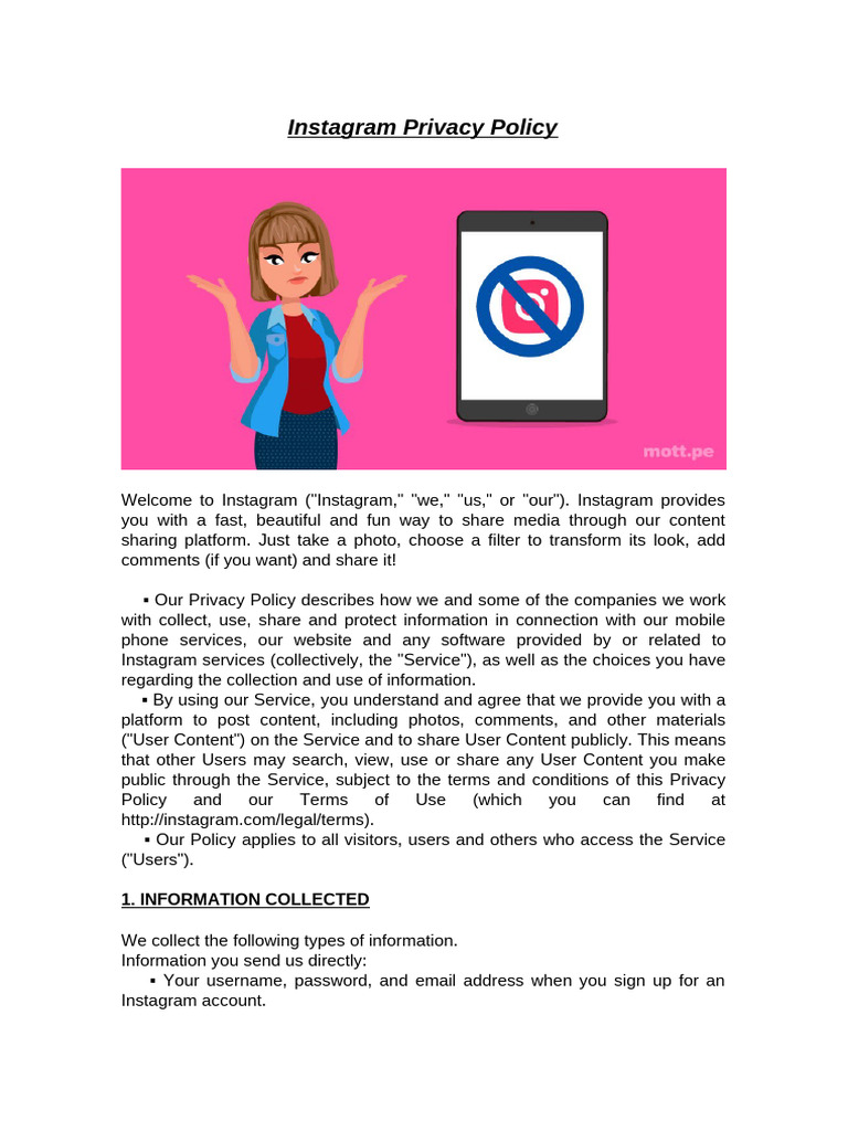 Instagram Privacy Policy Overview | PDF | Http Cookie | World Wide Web