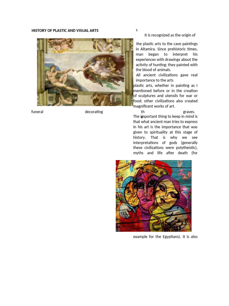 History of Plastic and Visual Arts | PDF | Paintings | Sculpture