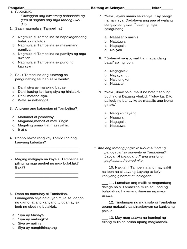 PT Filipino 6 Q2 | PDF