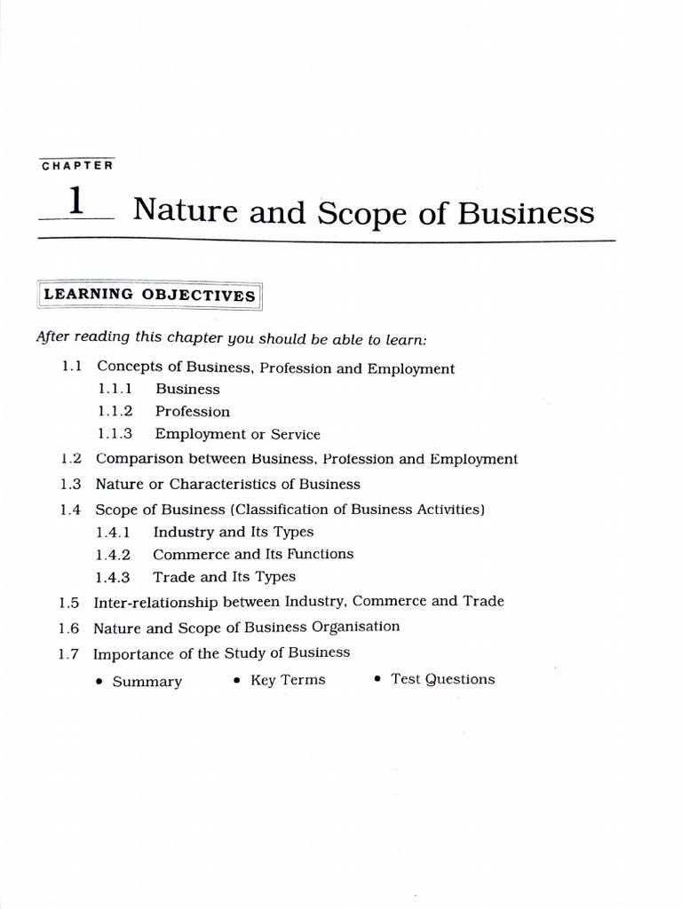 Understanding Business Nature and Scope | PDF | Employment | Goods