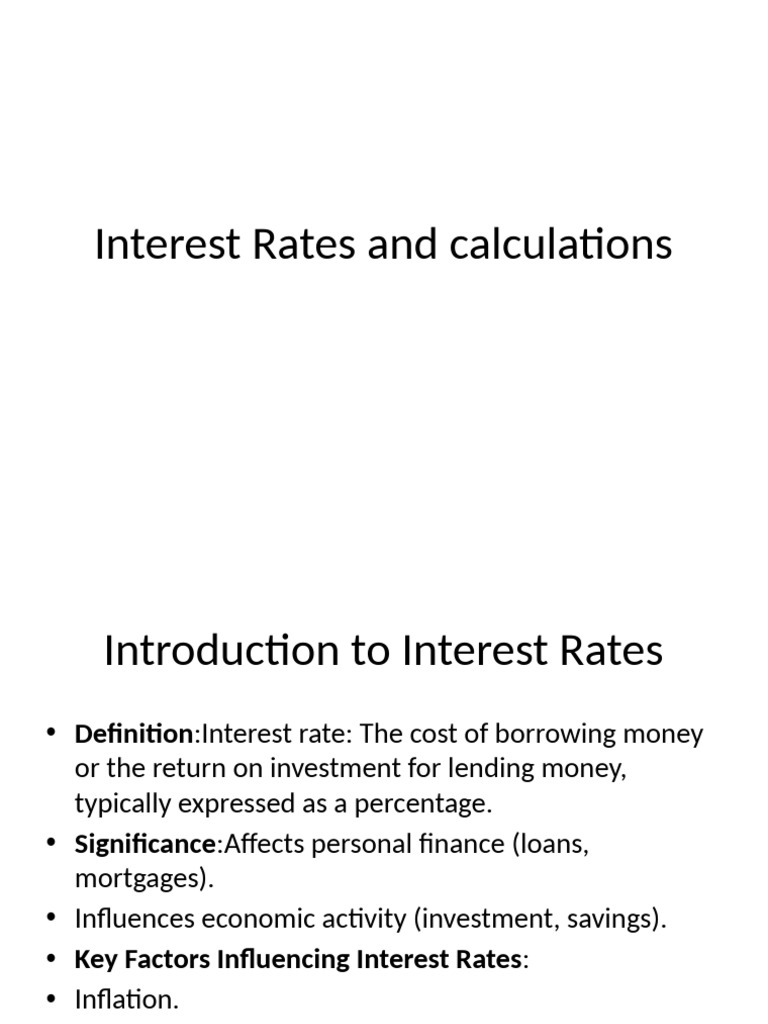 Understanding Interest Rates and Yields | PDF | Interest | Interest Rates