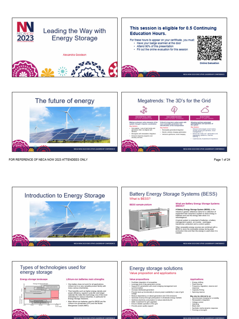 Energy Storage Solutions Overview | PDF | Electrical Grid | Energy Storage