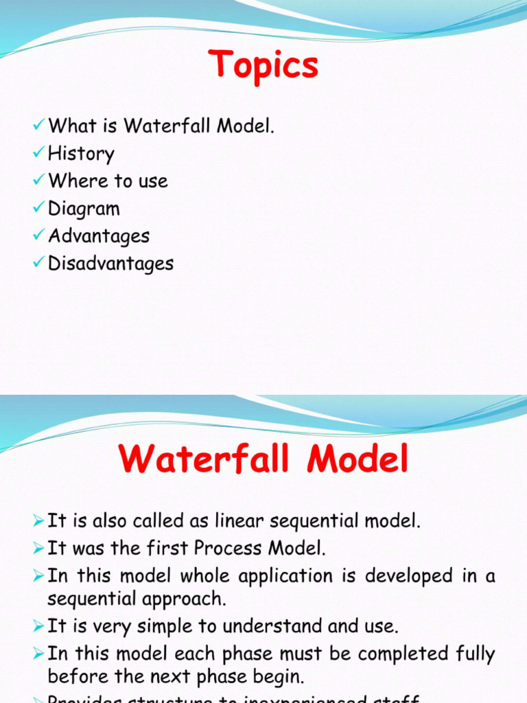 Waterfall Model: Overview, Uses & Pros/Cons | PDF | Software ...