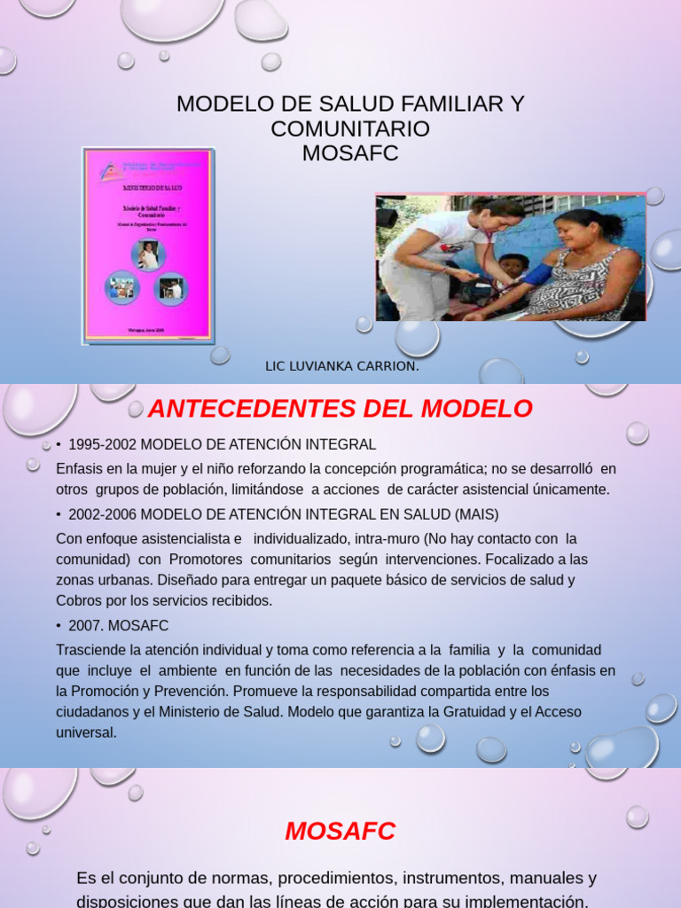 Modelo de Salud Familiar y Comunitario Carrion | PDF | Adultos | Vejez