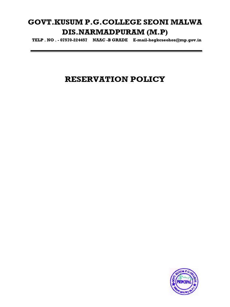 RESERVATIONPOLICYPOINT | PDF
