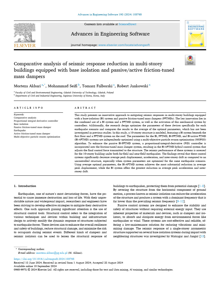 2.5. Comparative Analysis of Seismic Response Reduction in Multi-St ...