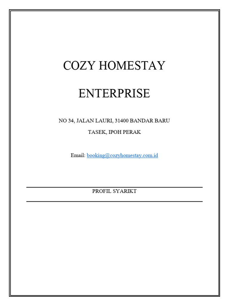 Cozy Homestay Atiqah | PDF