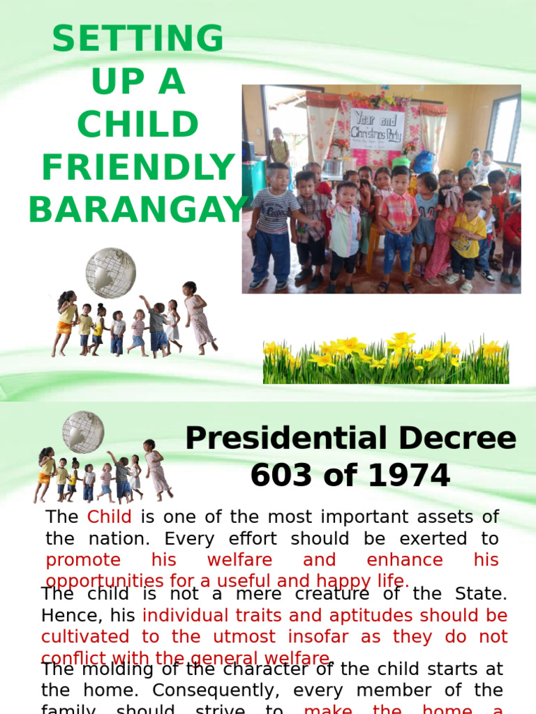 Child-Friendly Barangay Guidelines | PDF | Children's Rights