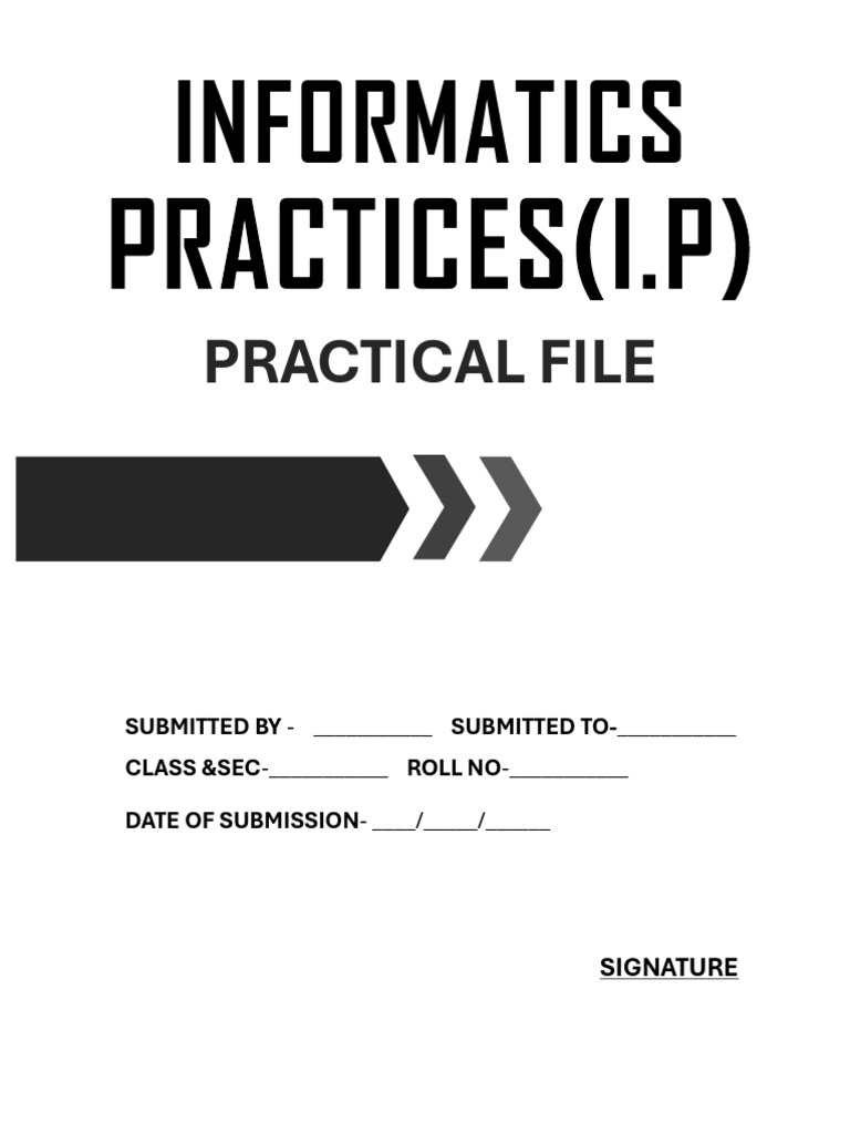 (I.P)Information Practices project file for CLASS 11th DAV SCHOOL | PDF ...