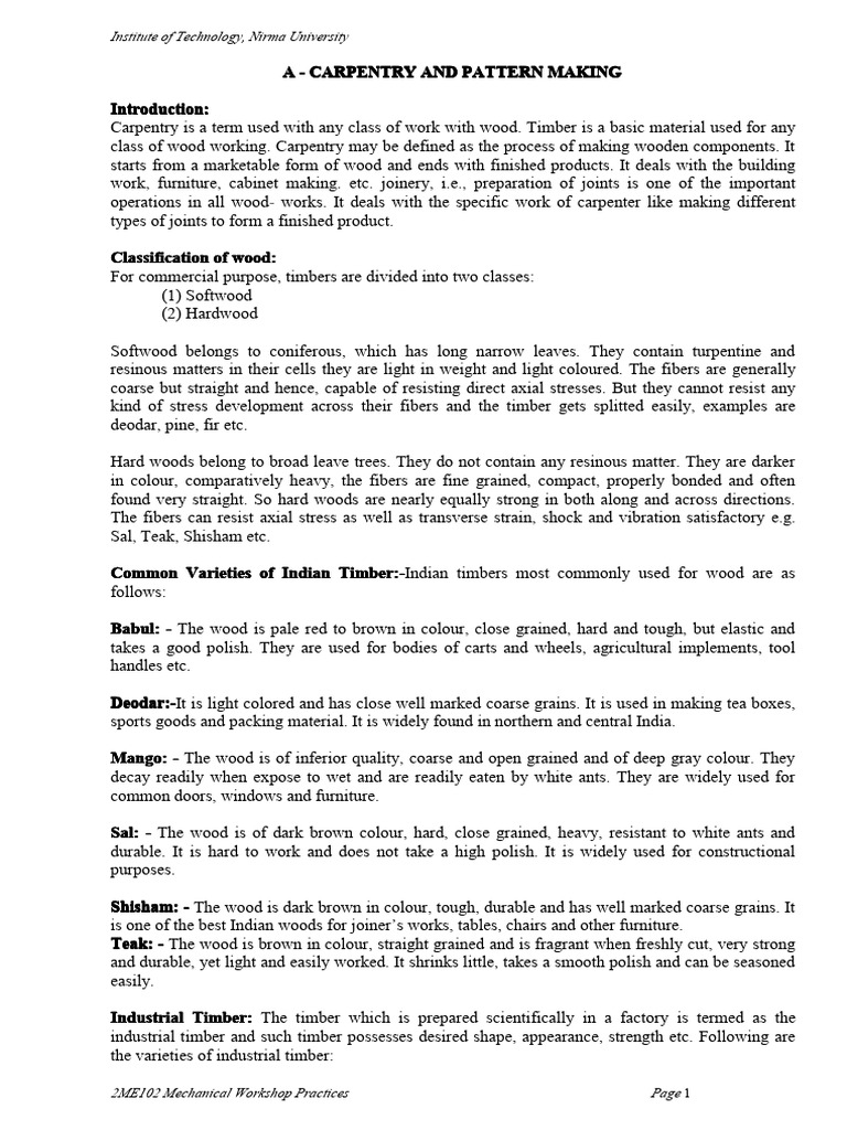 2ME102 - Mechanical Workshop Lab Manual | PDF | Forge | Sheet Metal