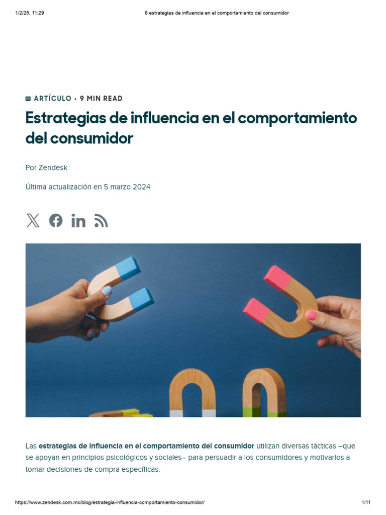 8 Estrategias de Influencia en El Comportamiento Del Consumidor | PDF ...