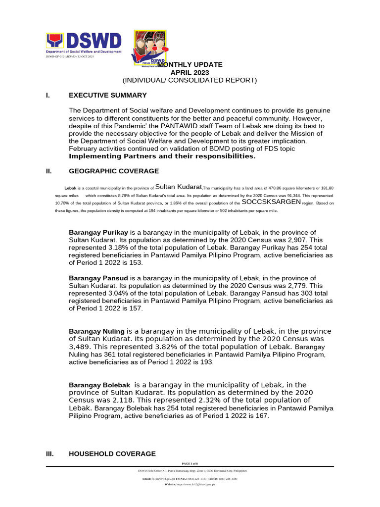 April 2023 Report Pendong | PDF | Social Policy | Social Ethics