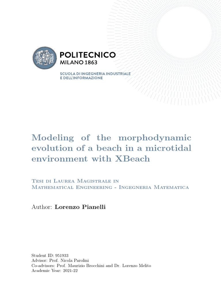 2022-Modeling of the Morphodynamic Evolution of a Beach in a Microtidal ...