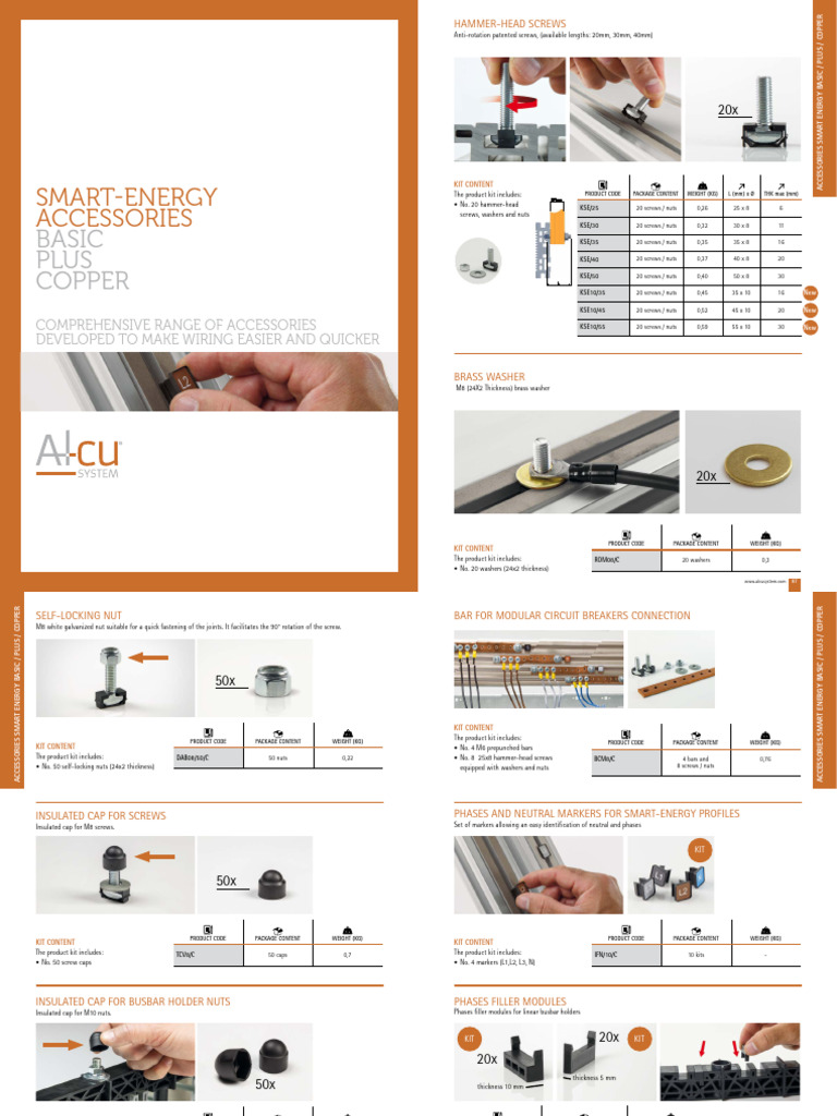 Smart Energy Wiring Accessories Guide | PDF | Screw | Nut (Hardware)