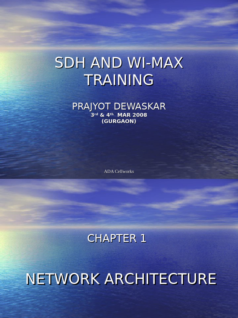 SDH and Wi-Max Network Architecture Guide | PDF | Network Topology ...