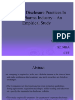 Corporate Disclosure Practices In Indian Pharma Industry – An Empirical Study