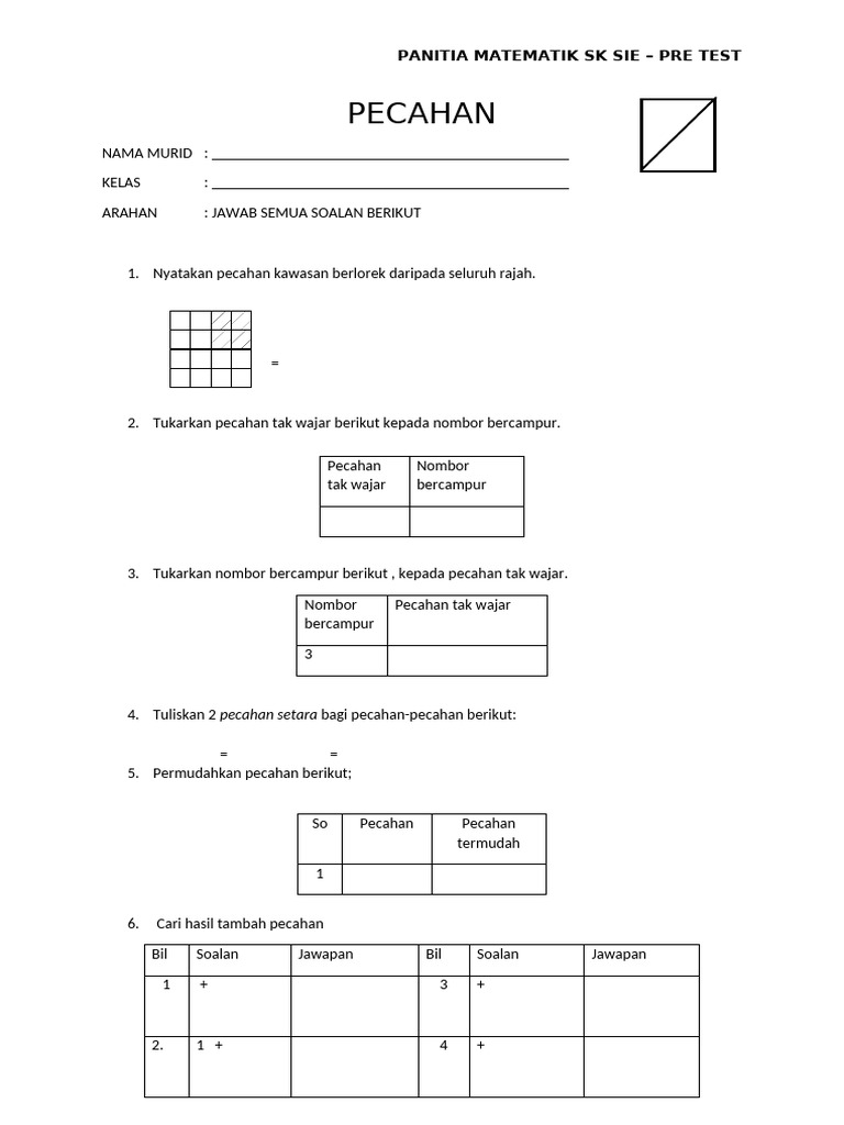 Pre Test 1 | PDF