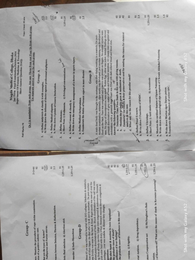 Mugda Forensic Term Question | PDF