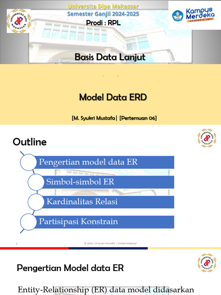 Komponen Model Data ERD | PDF