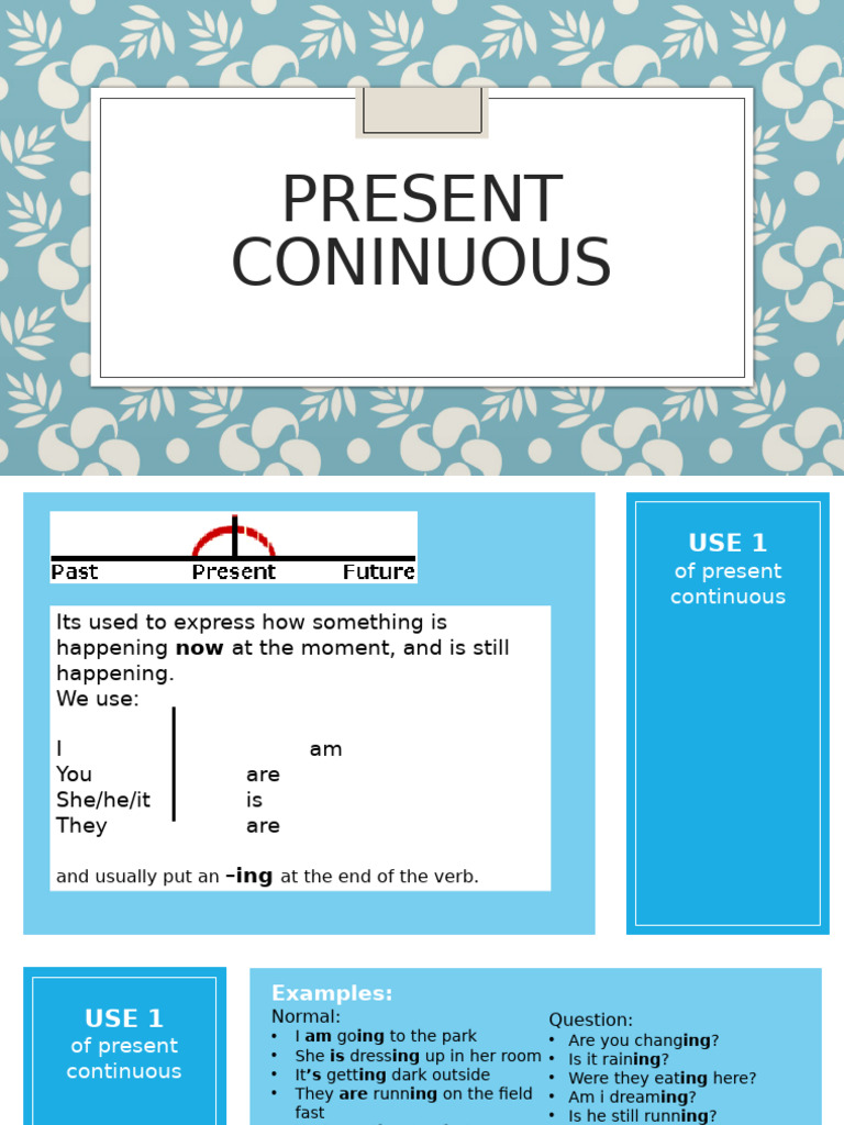 Understanding Present Continuous Usage | PDF