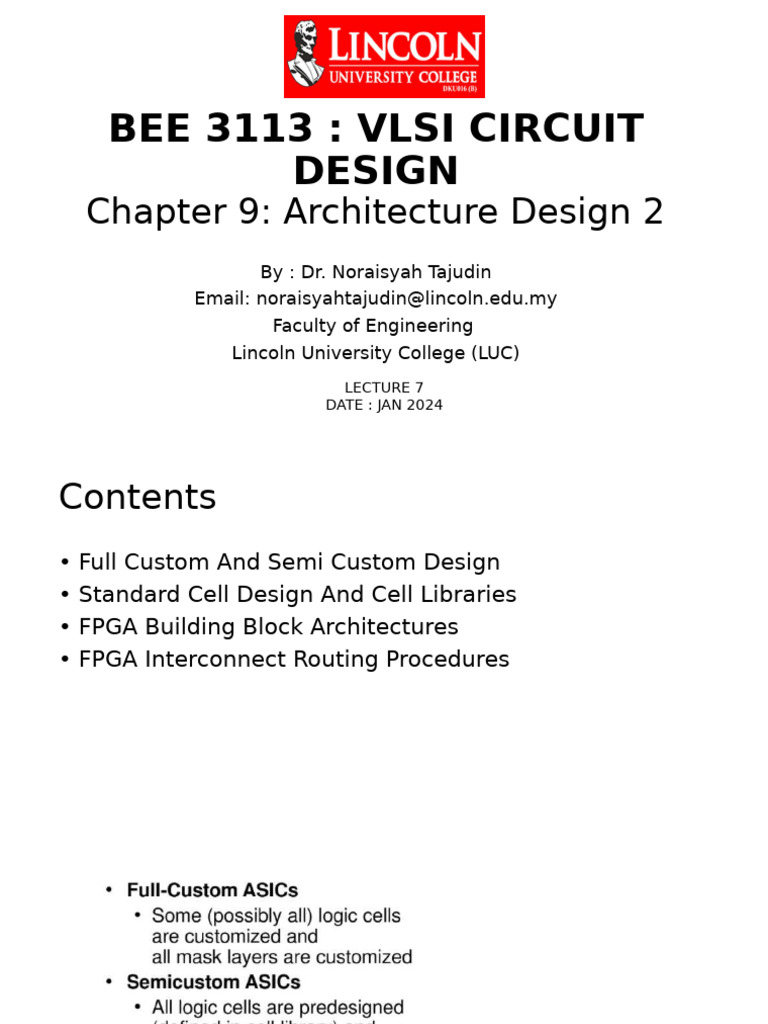 VLSI Circuit Design Lecture 7 | PDF
