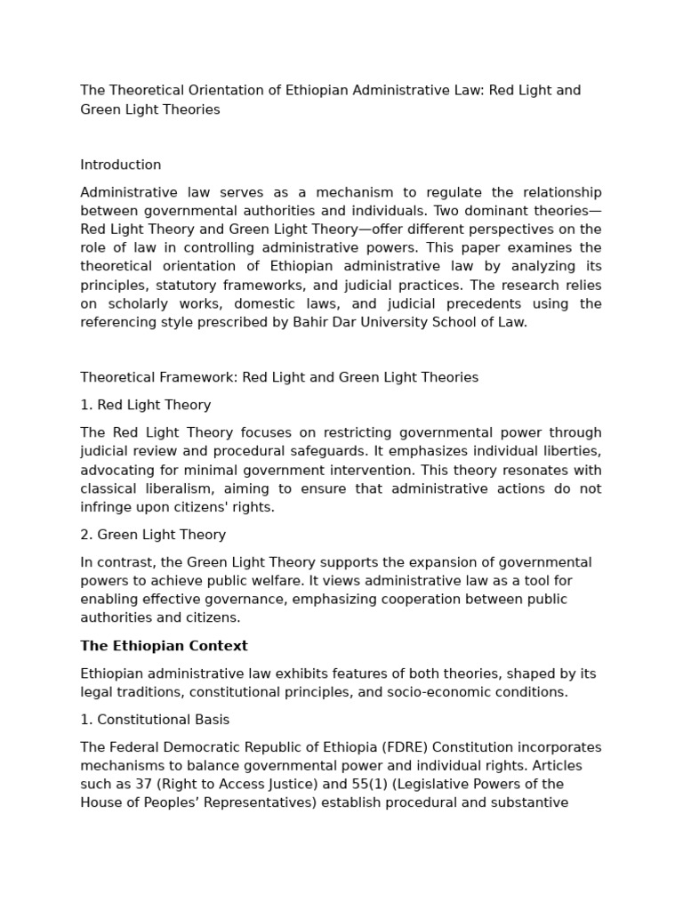 Administrative Assignment 2 | PDF | Administrative Law | Ethiopia