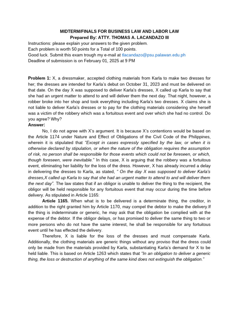 Business Law and Labor Law | PDF | Employment | Private Law