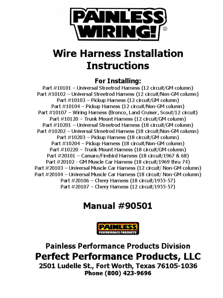 Painless Customizable Mopar Color Coded Chassis Harness - 21 Circuits - View #2