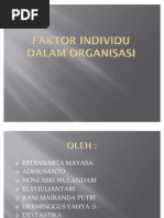 Download Faktor Individu Dalam Organisasi Power Point by Pratama Dody SN82299181 doc pdf